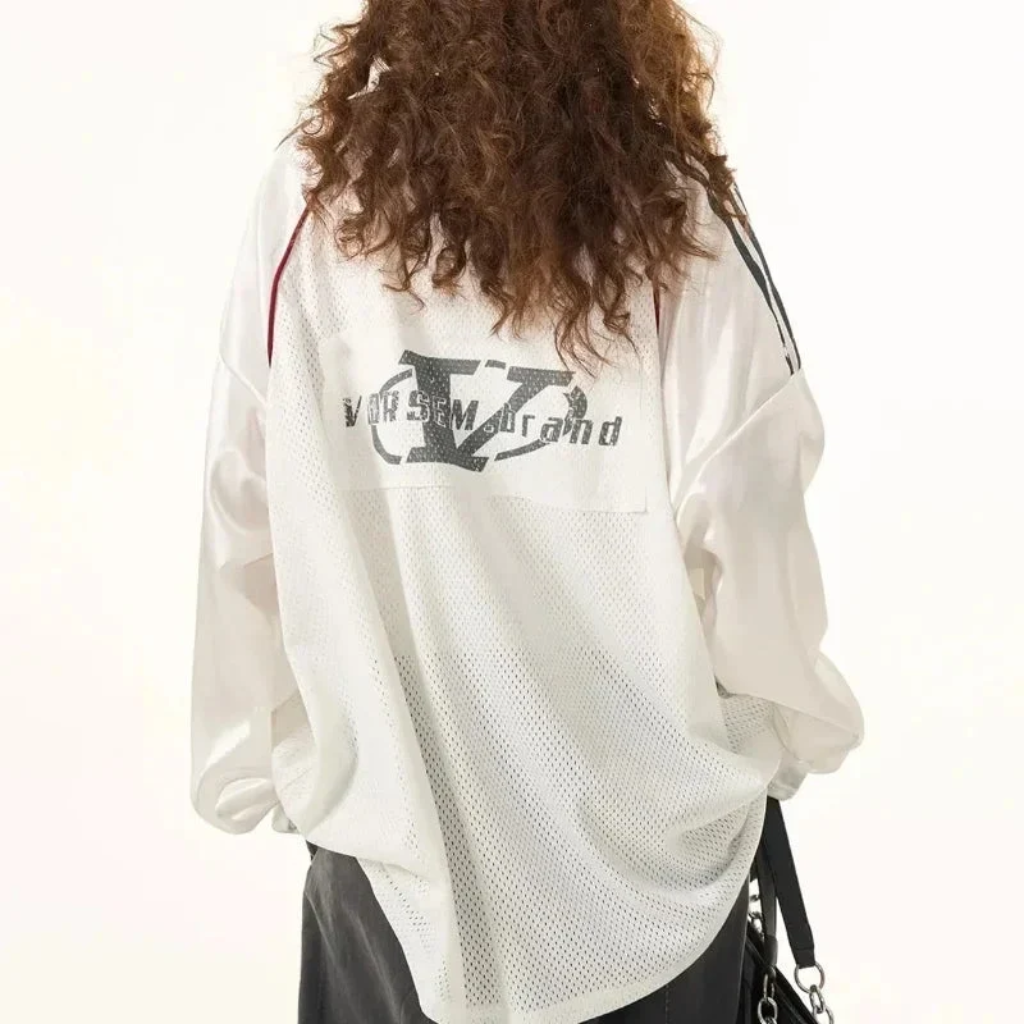 Y2K Retro Long Sleeve Printed Jersey T-Shirt