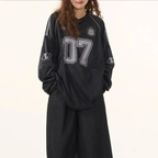 Y2K Retro Long Sleeve Printed Jersey T-Shirt