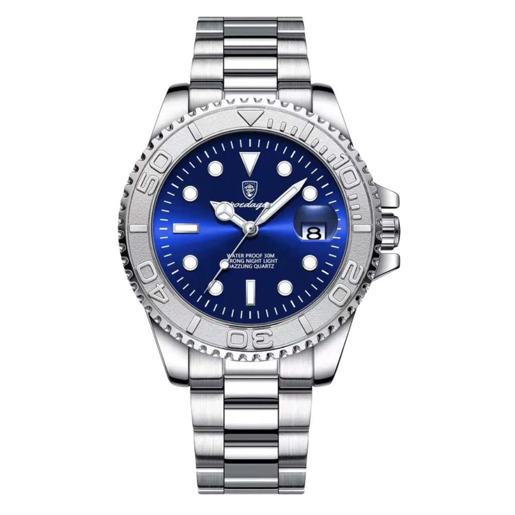 Yacht Diver - Stainless Steel Watch - Date - Luminous
