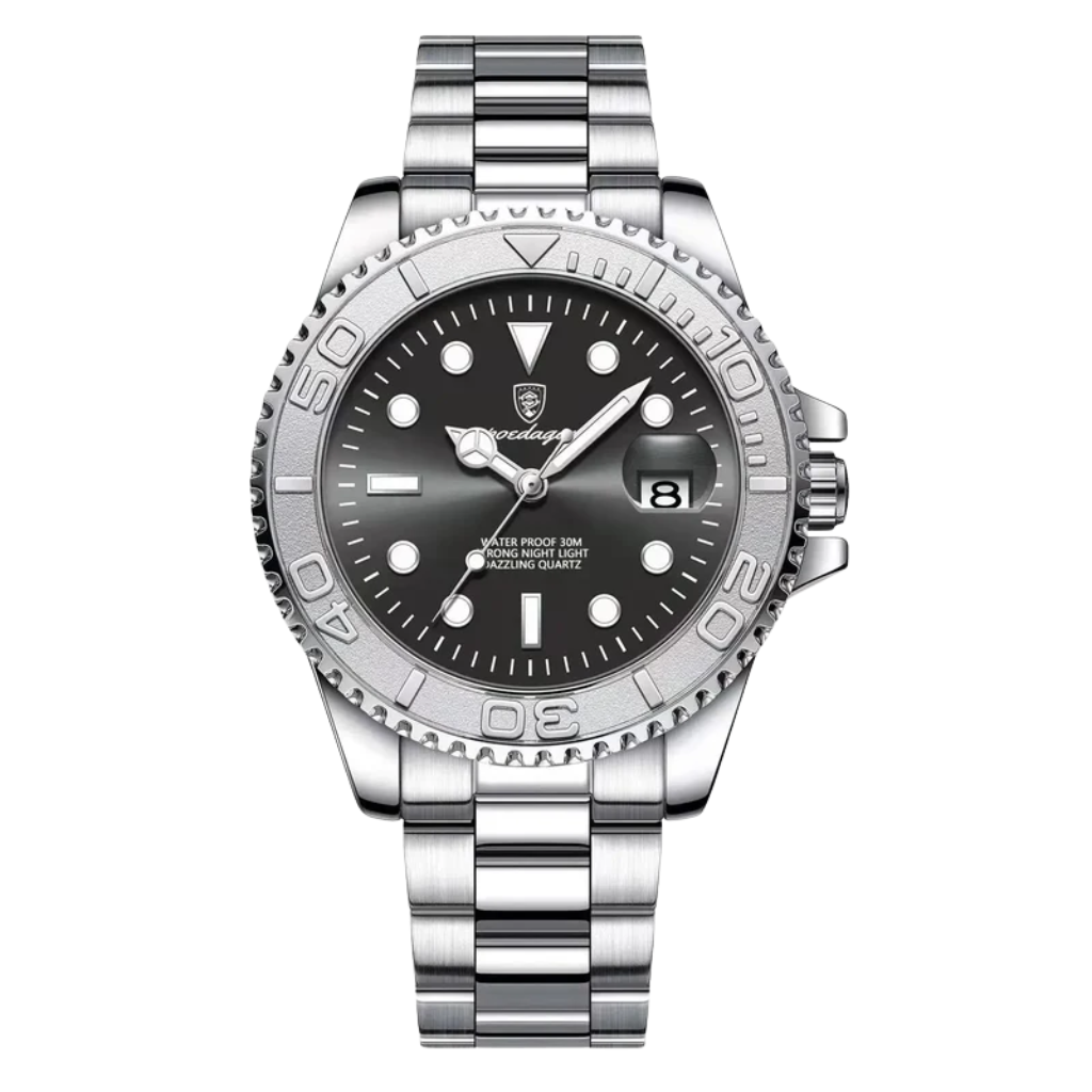 Yacht Diver - Stainless Steel Watch - Date - Luminous