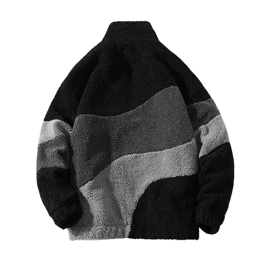 Zip Up Sweater Men High Collar Streetwear Y2K-Tithesource-