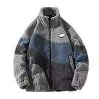 Zip Up Sweater Men High Collar Streetwear Y2K-Tithesource-Grey-S-
