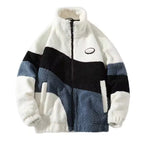 Zip Up Sweater Men High Collar Streetwear Y2K-Tithesource-White-S-