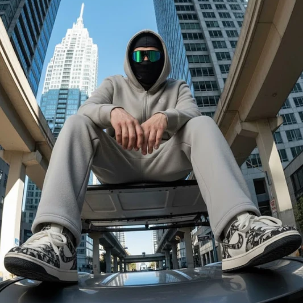 Zip up Hoodie and Sweatpants - Baggy - Jogging Set