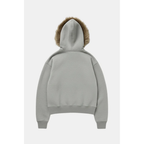 Zip Up Hoodie Men Oversized With fur Hood