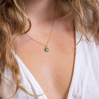 Zodiac Birthstone Necklace Gold Women