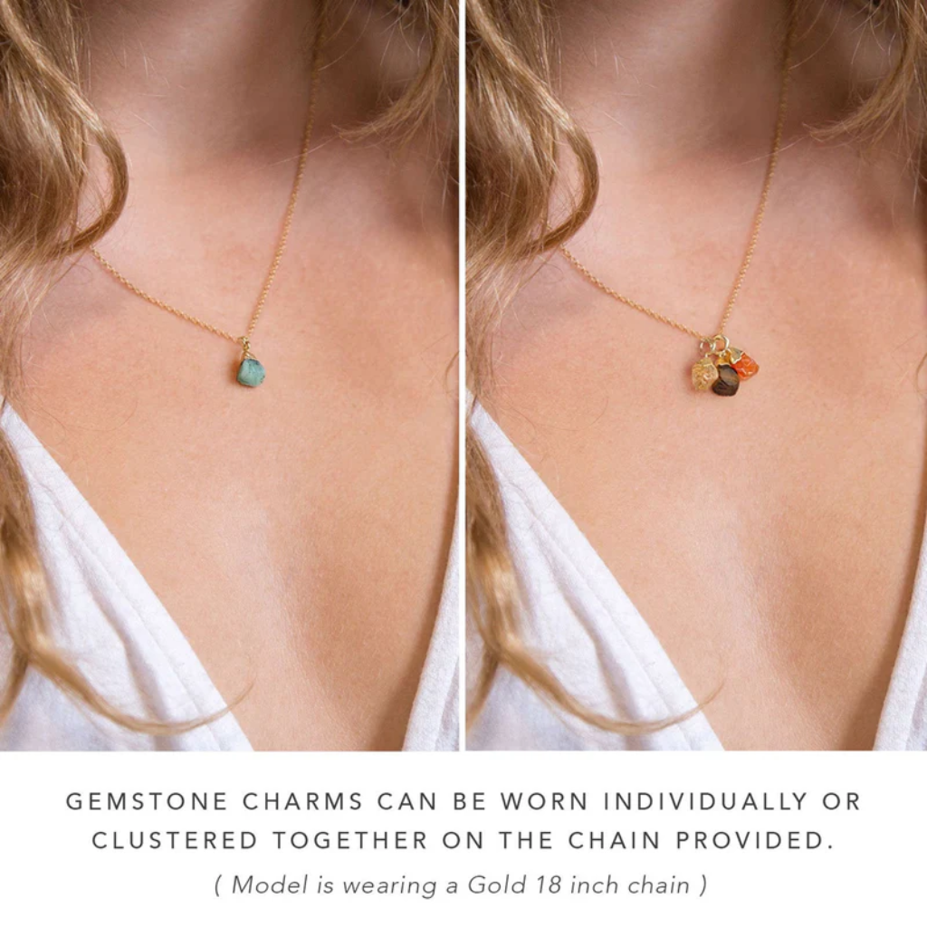 Zodiac Birthstone Necklace Gold Women