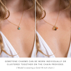 Zodiac Birthstone Necklace Gold Women