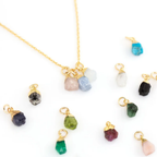 Zodiac Birthstone Necklace Gold Women