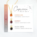 Zodiac Birthstone Necklace Gold Women