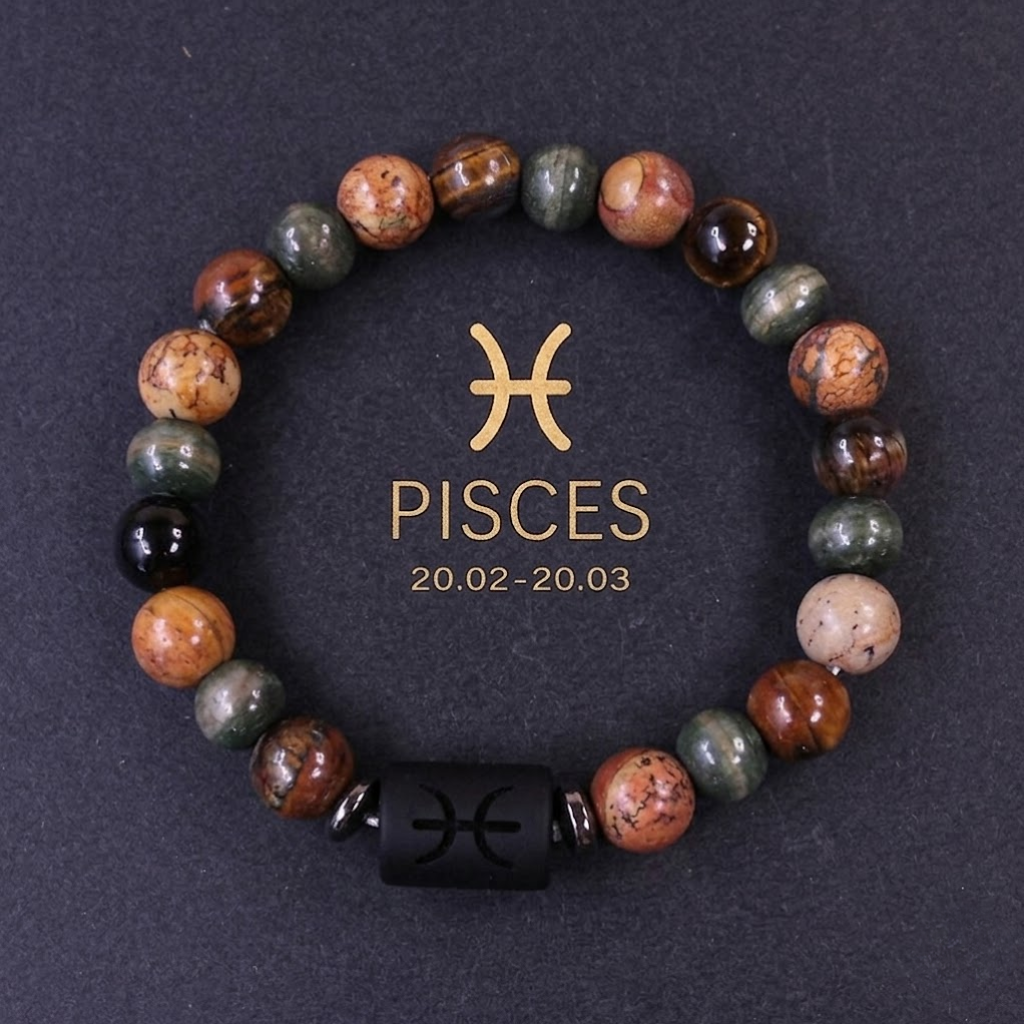 Zodiac Bracelet - Natural Stones - Gift
