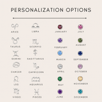 Birthstone Zodiac Silver Necklace Women