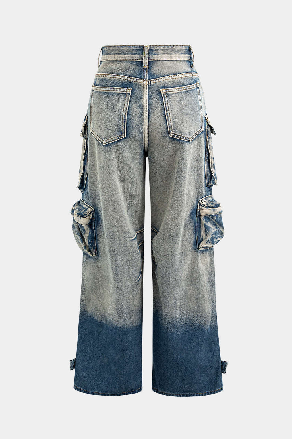 Cargo Jeans Women - Wide Leg Multi Pocket