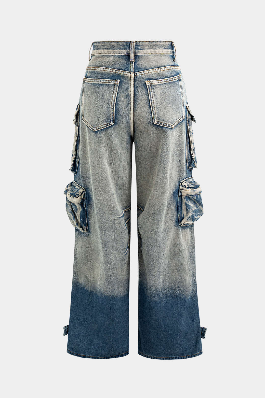 Cargo Jeans Women - Wide Leg Multi Pocket