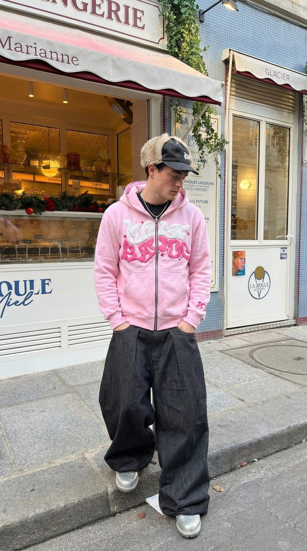 Oversized Zip Up Hoodie Streetwear Y2K-Tithesource-