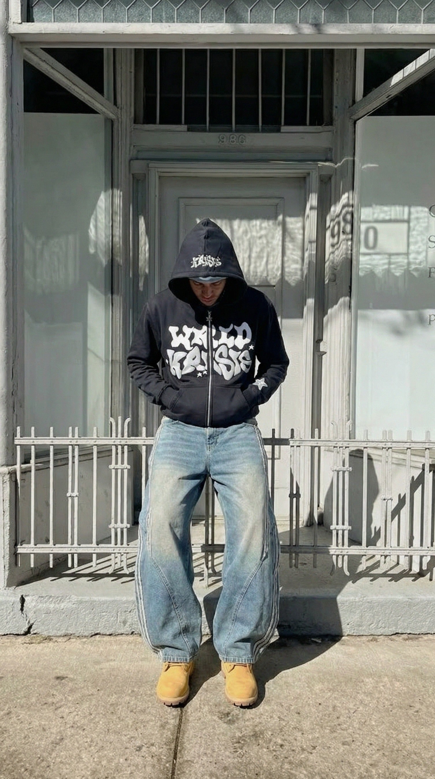 Oversized Zip Up Hoodie Streetwear Y2K-Tithesource-